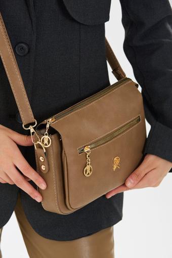 Mine Bag Uzun Askılı Matia Kadın Çapraz Çanta Vizon