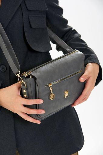 Mine Bag Uzun Askılı Matia Kadın Çapraz Çanta Gri