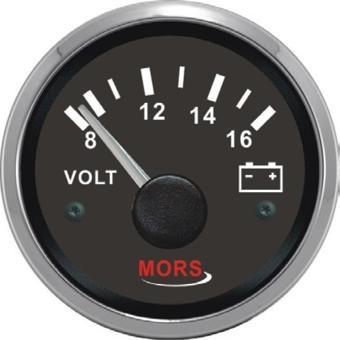 Mors Voltmetre 12 Volt Siyah