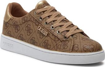 Guess Kadın Bej Beckie 4G Logolu Sneaker