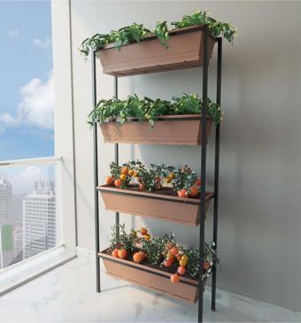 Sandra Siyah Metal Balkon Saksılık & Çiçeklik