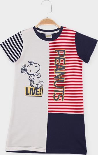Snoopy Lisanslı Kız Çocuk Elbise 21971