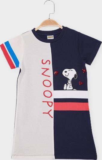Snoopy Lisanslı Kız Çocuk Elbise 21968
