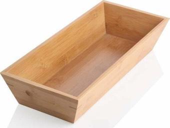 Bambu Dikdörtgen Meyvelik Salata Servis Sunum Tabağı Bambu Ekmeklik Ahşap Sunum
