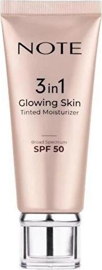 Note 3 İn 1 Glowing Skin Renkli 50 Spf+ Aydınlatıcı Krem No10 30ml