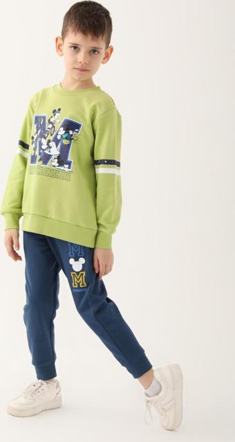 Mickey Mouse D4820-3 Erkek Çocuk Eşofman Takımı Fıstık Yeşili