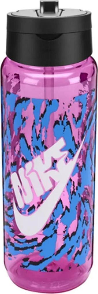 Nike RENEW RECHARGE STRAW BOTTLE 24 OZ GRAPHIC Unisex Matara Pembe / Siyah