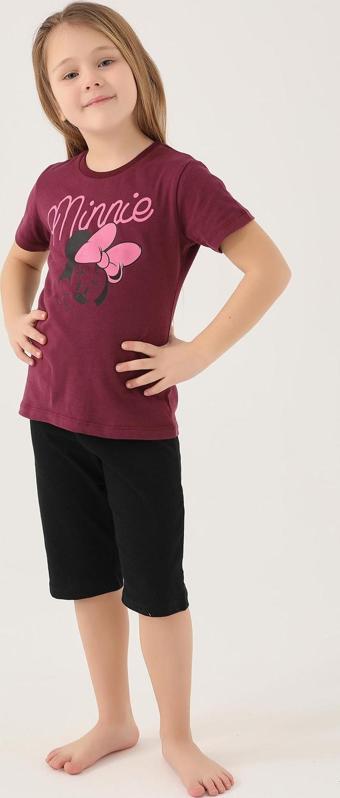 Minnie Mouse D4805-2 Kız Çocuk Tişört Yaban Mersini
