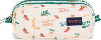 JanSport Large Accesssory Pouch Unisex Çocuk Kalem Çantası FIVE A DAY CREAM