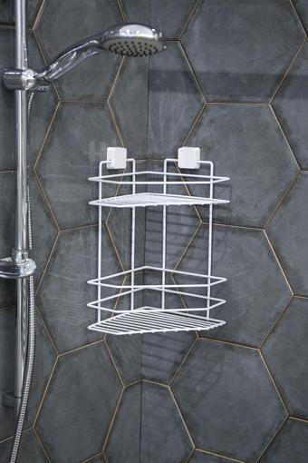 Hagen Ömür Boyu Paslanmaz Yapışkanlı Banyo Rafı, Banyo Düzenleyici, Banyo Organizer, Şampuan Rafı