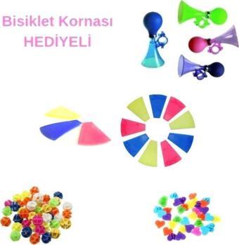 Bisiklet Korna Hediyeli Bisiklet Jant Süsü Seti Bisiklet Kalp Boncuk Palet 