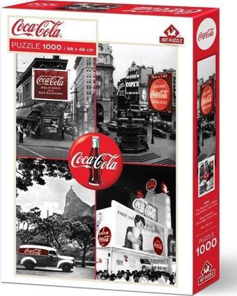 Art Puzzle Coca-Cola Siyah Beyaz'In Kırmızılığı 1000 Parça Puzzle