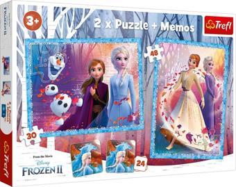 Trefl Puzzle Frozen 2, 2'li 30+48 Parça Yapboz 1 Memory Oyun