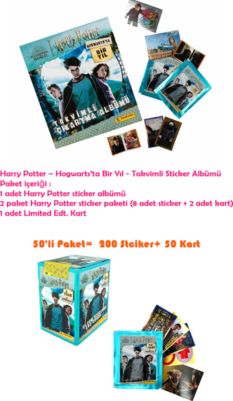 Panini Harry Potter A Year At Hogwarts Sticker Takvim Koleksiyon Albümü + 52 Paket Kart