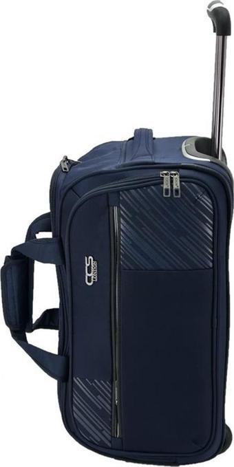 Ççs London Kabin Boy 00676 Kumaş Valiz El Çantası Lacivert