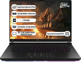 Asus Rog Strix Scar 16 G635LX-RW149 Intel Core Ultra 9 275HX NPU 13TOPS 64GB 1TB SSD RTX5090-24GB Freedos 16" 2.5K 240Hz