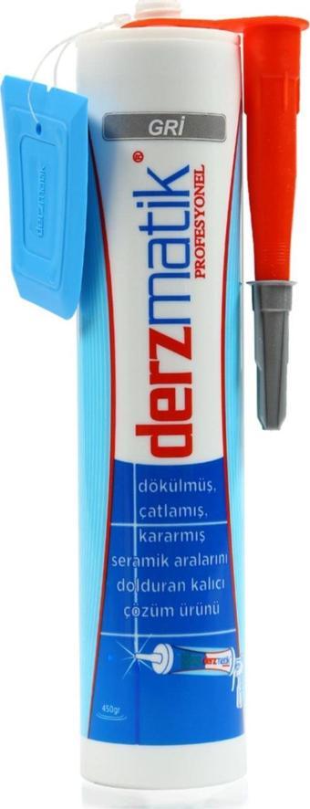 Derzmatik Profesyonel Derz Silikon Gri Kartuş 450gr