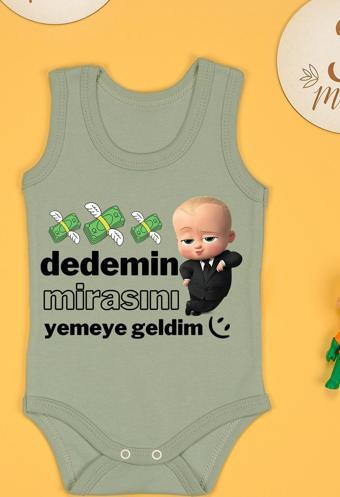 Dedemin Mirasını Yemeye Geldim Baskılı Çıtçıt Body Zıbın