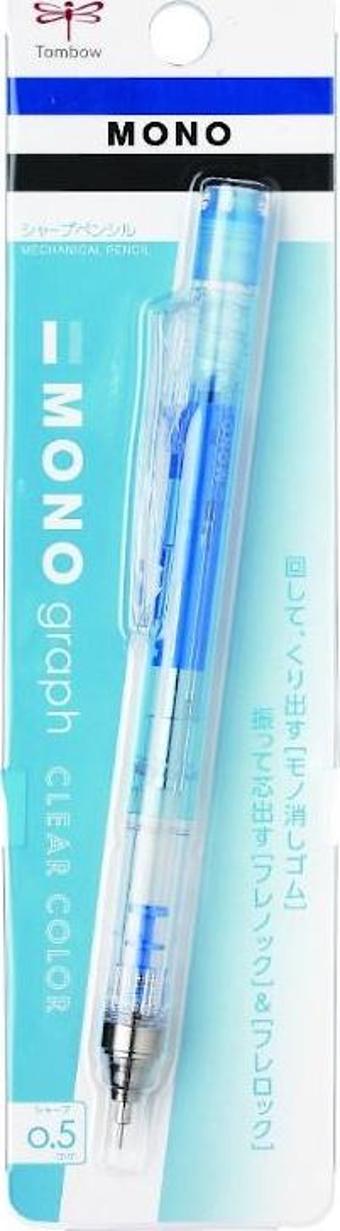 Tombow Mono Graph Clear Versatil Kalem 0,5 Mm Şeffaf Mavi