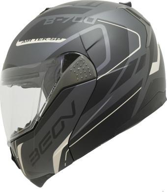 Beon B700 Air Tek Çene Açılır Vizörlü Motosiklet Kaskı Siyah