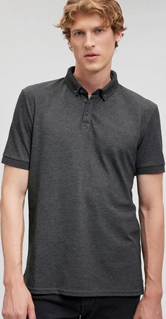 POLO TİŞÖRT Koyu Gri Melanj