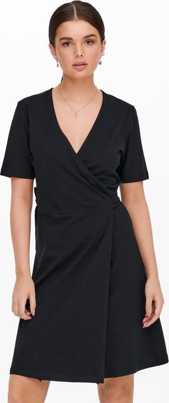 ONLY ONLMAY S/S WRAP BAYAN ELBİSE SİYAH