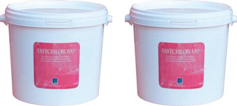2 ADET Gemaş FASTCHLOR 100 15 Kg (30 KG) %90 Aktif Toz Klor Stabilize Triklor Granül - %90 Chlorine Granular-ToptancıyızBiz