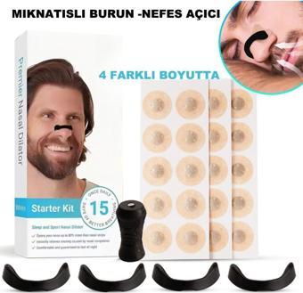 Horlama Önlemeye Yardımcı Nefes Açıcı Mıknatıslı Burun Dilatörü 4'lü Set 15 li Paket