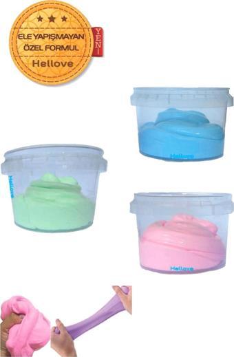 Ele Yapışmayan Slime Slaym Oyun Hamuru 3 Renk Pofuduk Slime