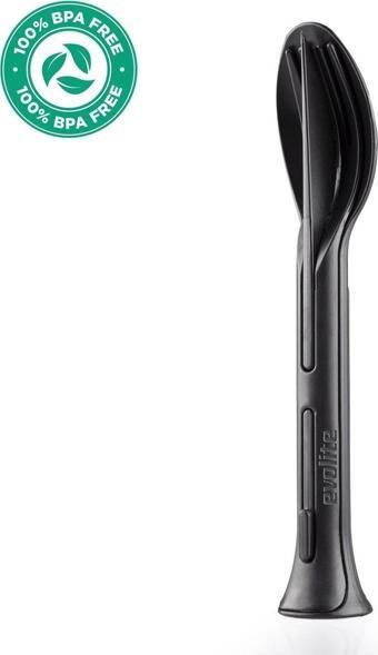 Evolite Combo 3 in 1 Çatal Kaşık Set (SİYAH)