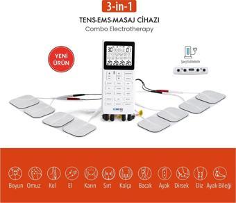 M101A-WH2 | 4 Kanallı 8 Pedli 60 Prog | Şarjlı | Dijital EMS & TENS | Fizik Tedavi ve Masaj | Türkçe