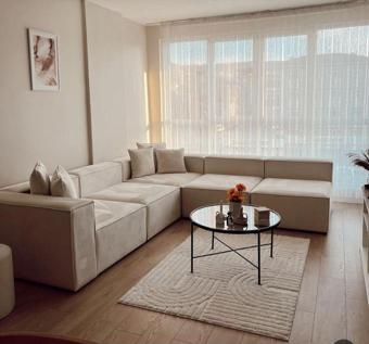 Erduran Mobilya Angelo 5 Modül Köşe Koltuk Takımı (5 Modül) Babyface Kumaş Beyaz