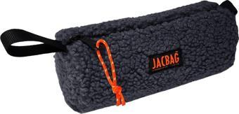 Jacbag Teddy Silindir Peluş Kalem Çantası Gri - Turuncu