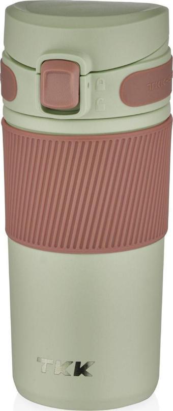TKK 450 ml Yeşil Paslanmaz Çelik Termos Matara - Kahve Kupası/Termosu