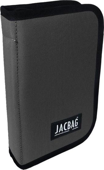 Jacbag Gri Sert Kapaklı Lastikli Düzenleyici Organizer Kalemlik