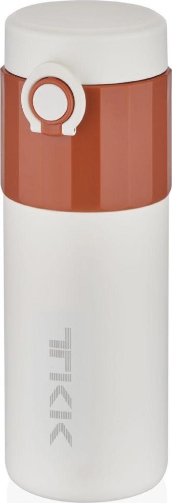 TKK 450 ml Açık Kahverengi Paslanmaz Çelik Termos - Kahve Termosu - Çocuk ve Yetişkin