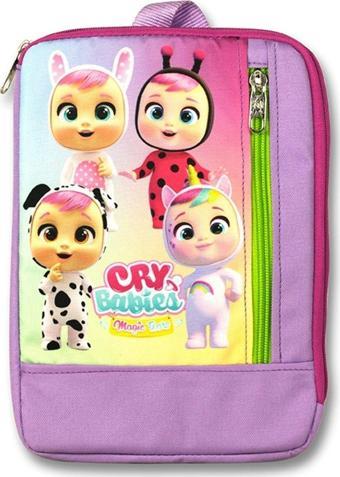 Cennec Dikey Lila CRY Babies Kız Çocuk Tablet Çantası - (10,9 İnç ve Altı Tabletler İçin Uyumlu)