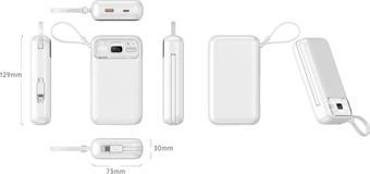 Nt-pw35 Pd 20w 22.5w 15w 20000 Mah Taşınabilir Hızlı Şarj Aleti Powerbank - Beyaz