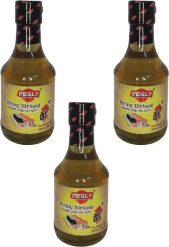 Desly Pirinç Sirkesi 200 Ml X 3 Adet / Sushi Sirkesi 200 Ml X 3 Adet