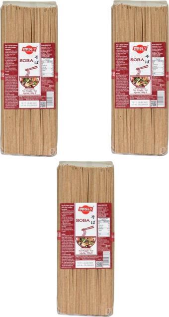 Desly Soba Eriştesi 300 Gr X 3 Adet Set , Japon Eriştesi 300 Gr X 3 Adet Set