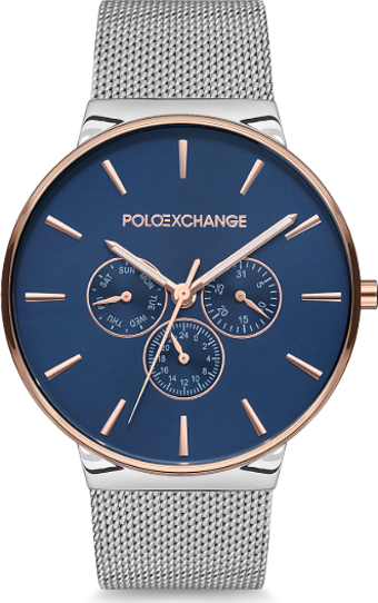 Polo Exchange PX0072-06 Hasır Çelik Erkek Kol Saati