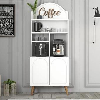 Variant Mobilya Lyon Kahve Köşesi Çok Amaçlı Dolap 80cm - Beyaz - Ceviz
