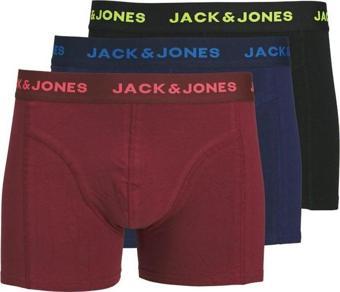 Jack Jones Zade Solıd 3 Lü Paket Erkek Boxer 12272132