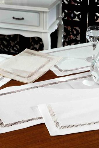 NAZİK HOME LOTUS KREM AMERİKAN SERVİS+RUNNER  
