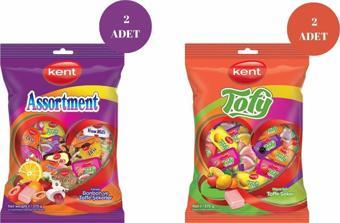 Kent Assortment Karışık (375 g)*2 + Kent Tofy Meyveli Bayram Şekeri (375 g)*2