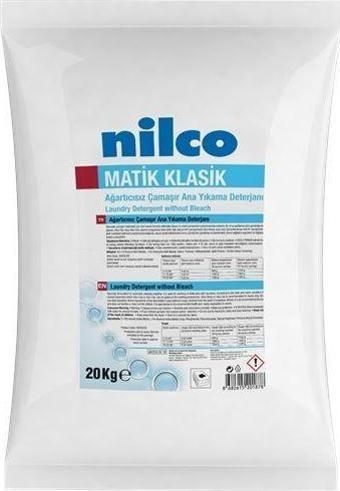 Nilco MATIK KLASIK 20KG AĞARTICISIZ ANA YIKAMA TOZ DETERJAN