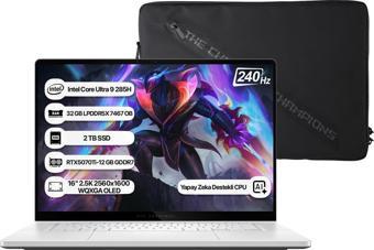 Asus Rog Zephyrus G16 GU605CR-QR204 Intel Core Ultra 9 285HX NPU 13 TOPS 32GB 2TB SSD RTX5070Ti-12GB Freedos 16" 2.5K 240Hz WQXGA Taşınabilir Bilgisayar