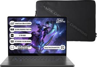 Asus Rog Zephyrus G16 GU605CW-QR160 Intel Core Ultra 9 285H NPU 13 TOPS 32GB 2TB SSD RTX5080-16GB Freedos 16" 2.5K 240Hz WQXGA Taşınabilir Bilgisayar