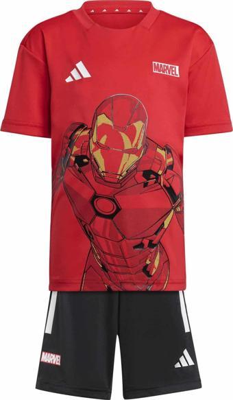 JF3656-C adidas X Marvel Iron Man &amp;Ccedil;ocuk Eşofman Takımı Kırmızı