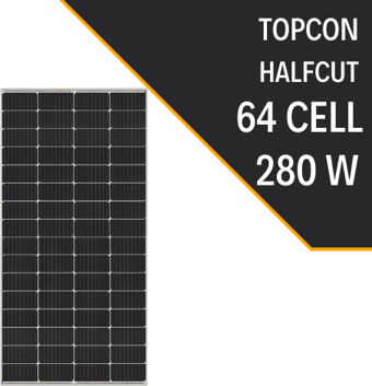 LEXRON 280W HALF CUT TOPCON MONOKRİSTAL GÜNEŞ PANELİ